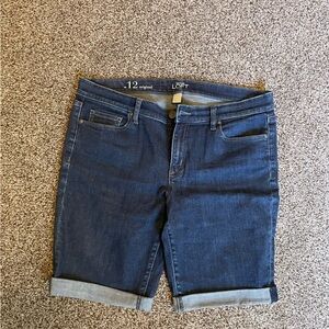 NWOT loft cuffed denim shorts